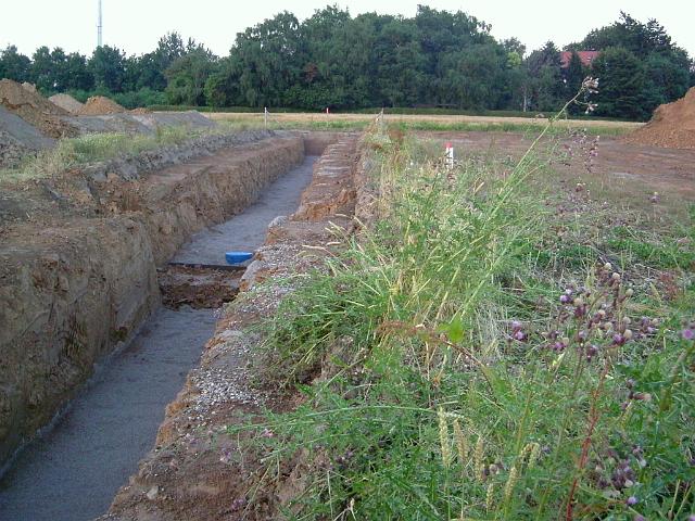 2005_0711_222218.JPG - Große Mulde südl. des Altbestandes Richtung Osten - Die Rigolen-Elemente sind kaskadenförmig angelegt, um den Höhenunterschied auszugleichen.