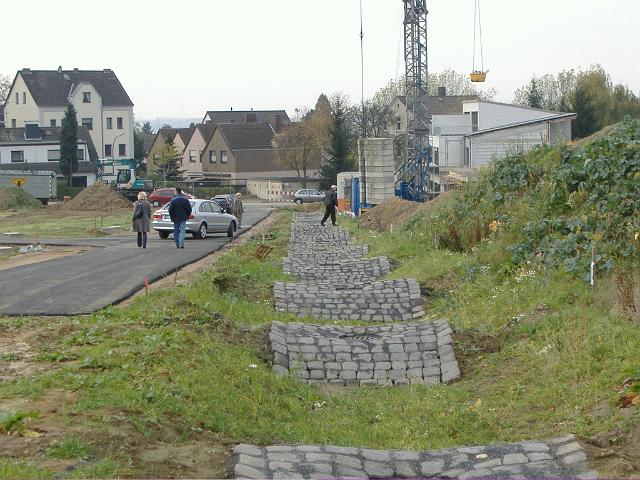 2005_1113_152112.JPG - Rechte Mulde mit Muldenüberläufen im Bereich des Bauträgers Richtung Nord/West